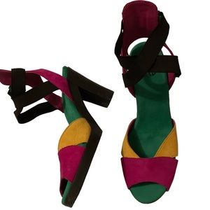 Arche Multicolor Suede Sandals